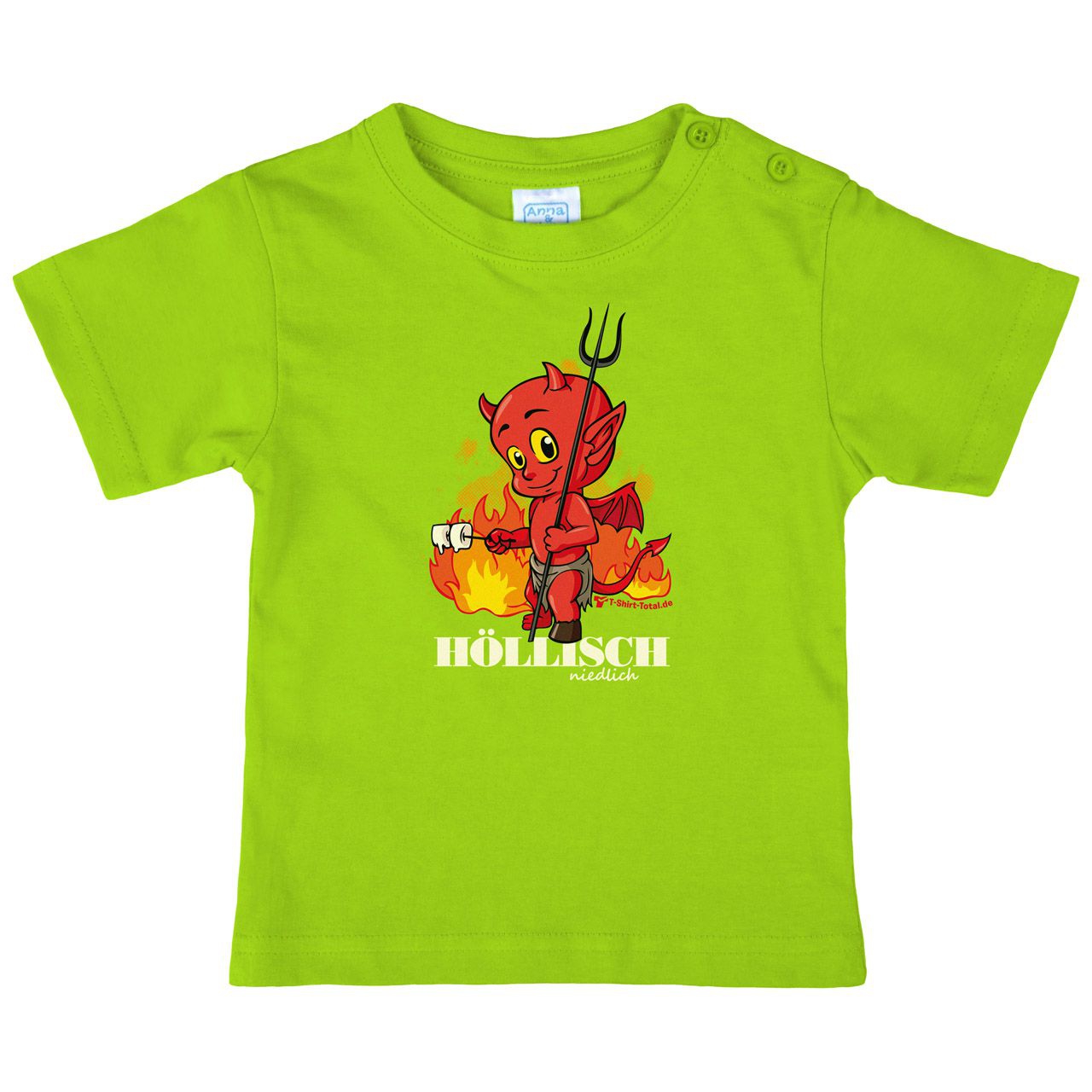Höllisch niedlich Teufel Kinder T-Shirt hellgrün 92