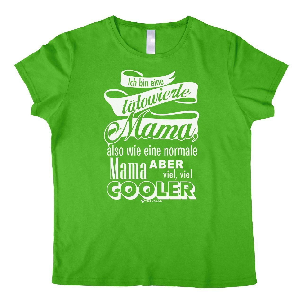 Tätowierte Mama Woman T-Shirt grün Small