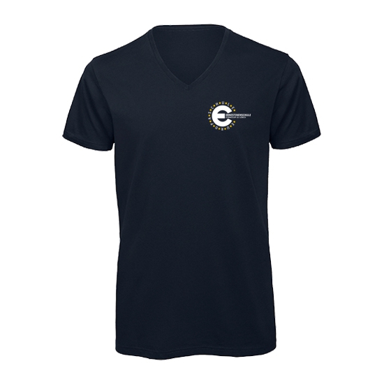 Ernestinenschule Unisex T-Shirt V-Ausschnitt navy Large