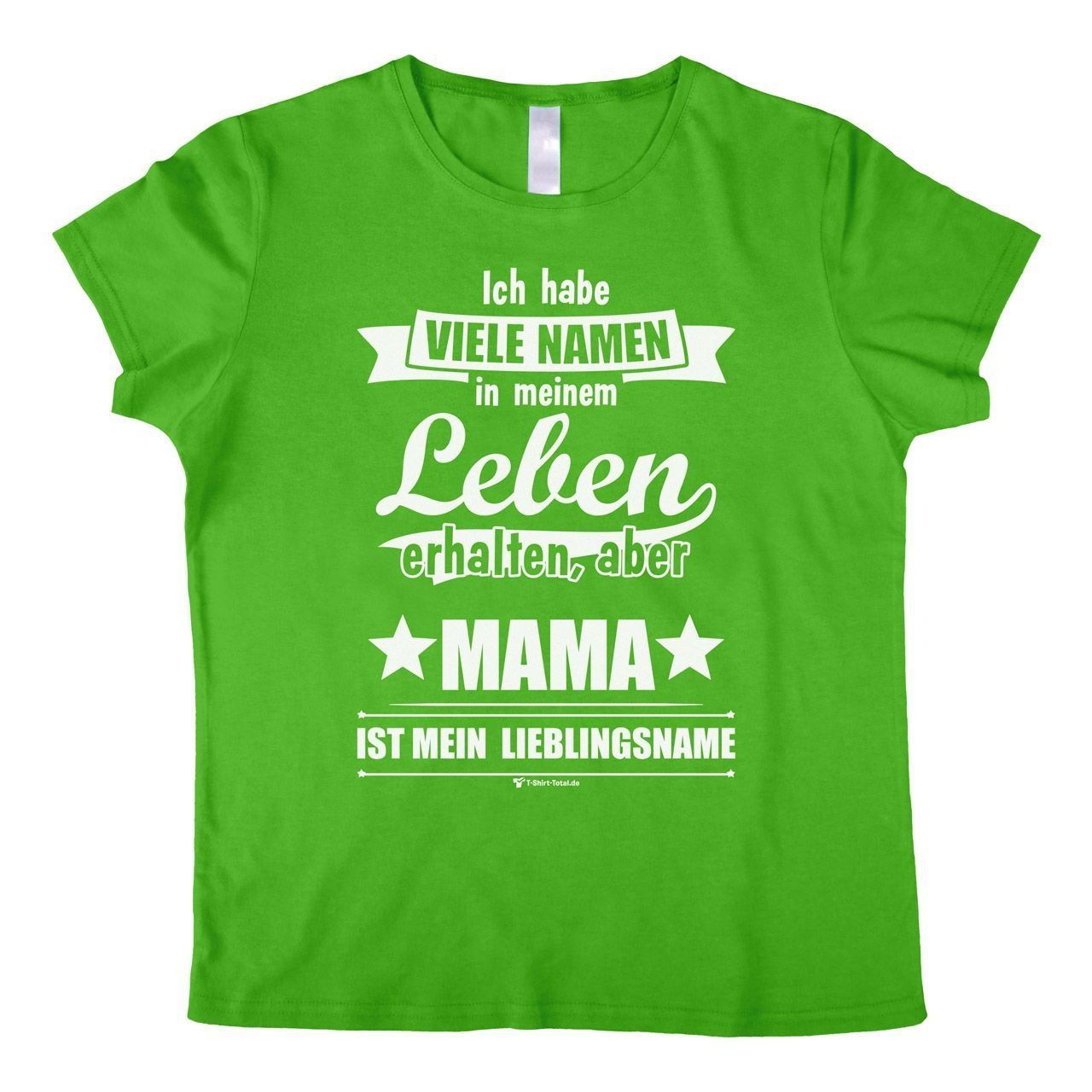 Lieblingsname Mama Woman T-Shirt grün Medium