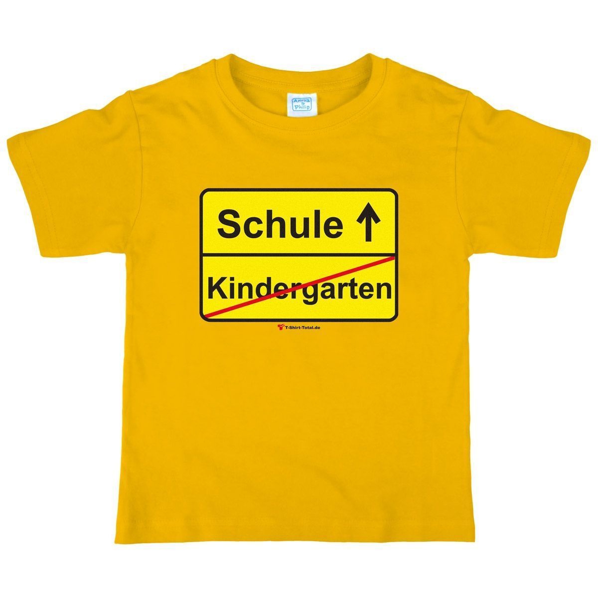 Kindergarten Schule Kinder T-Shirt gelb 122 / 128