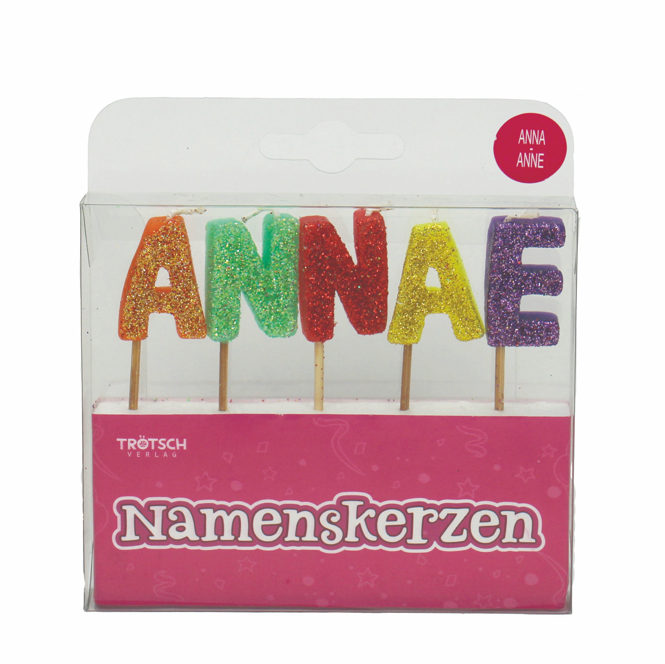 Namenskerze ANNA E