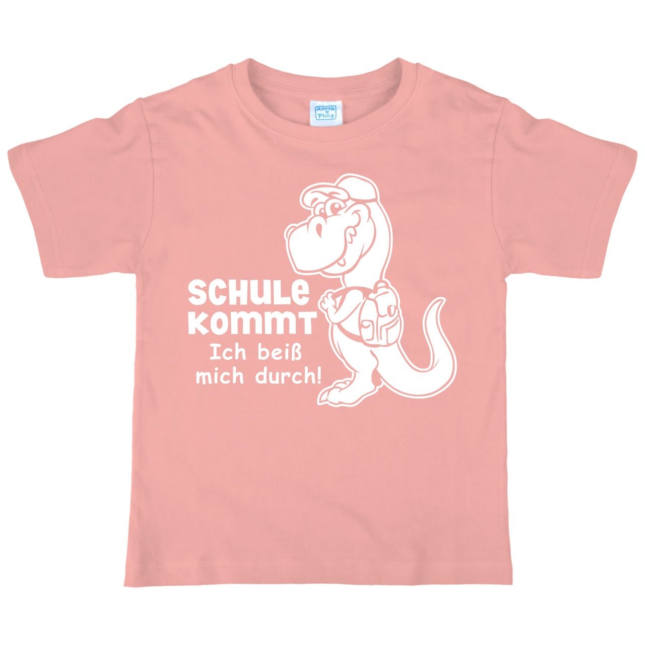 Dino Schule Kommt Kinder T-Shirt rosa 134 / 140