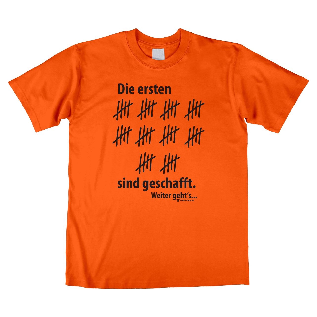 Ersten 50 geschafft Unisex T-Shirt orange Extra Large