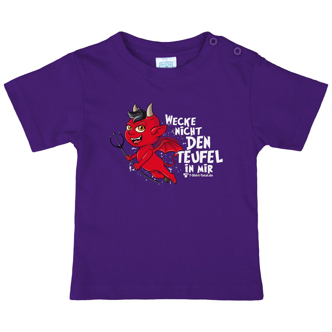 Wecke nicht den Teufel in mir Kinder T-Shirt lila 110 / 116