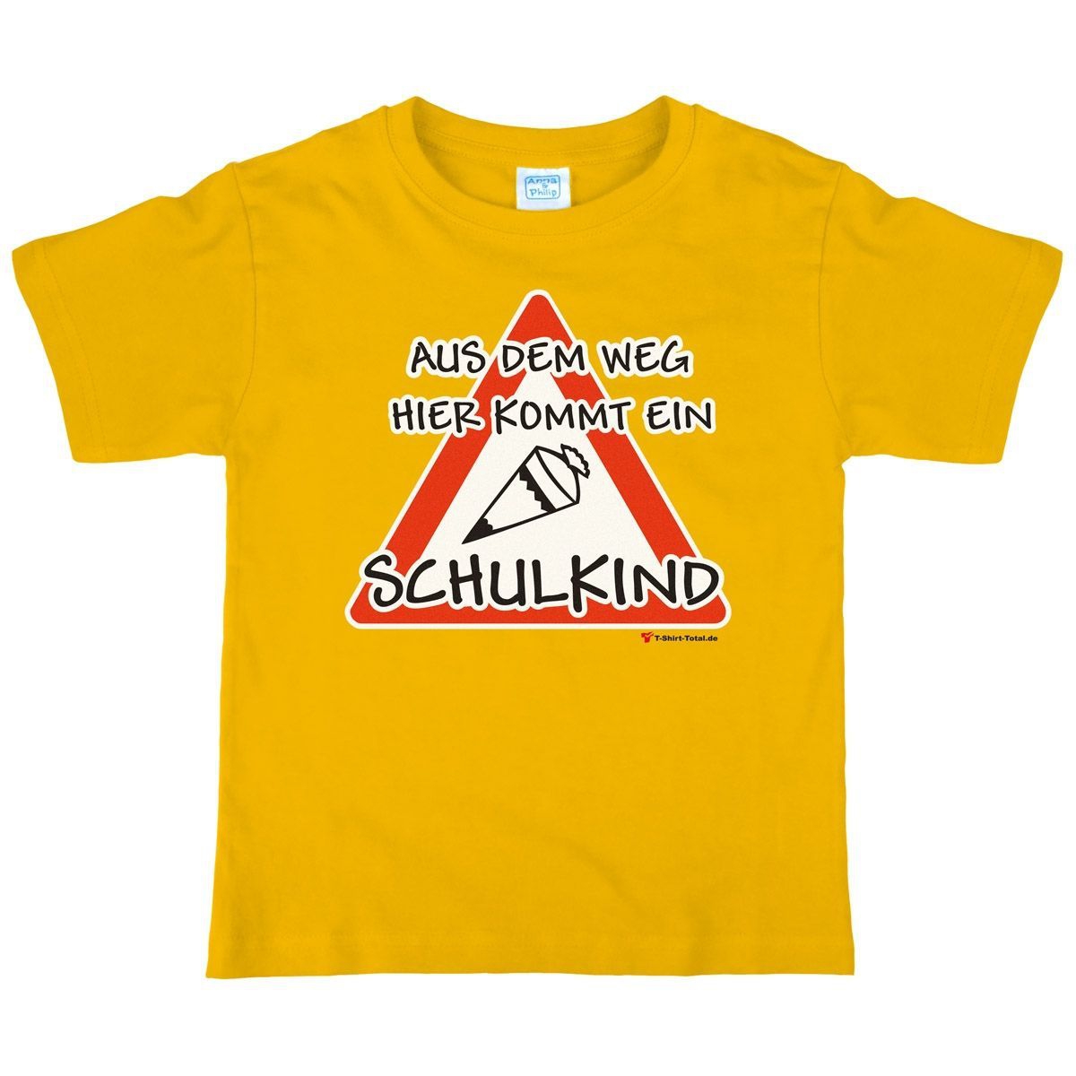 Kommt ein Schulkind Kinder T-Shirt gelb 122 / 128