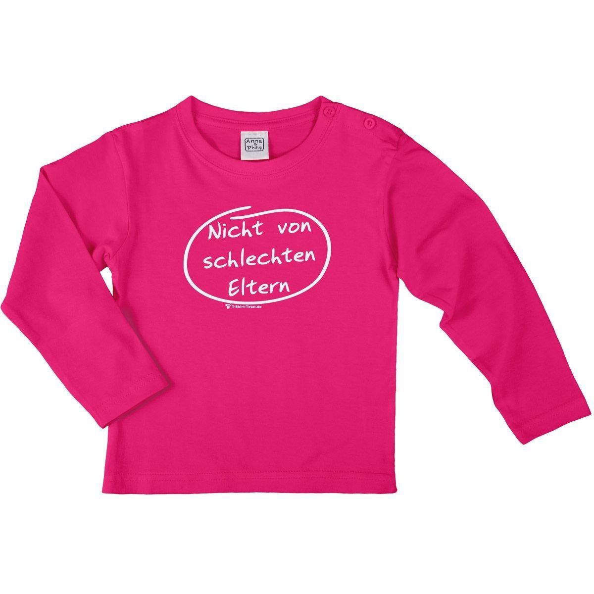 Nicht von schlechten Eltern Kinder Langarm Shirt pink 92