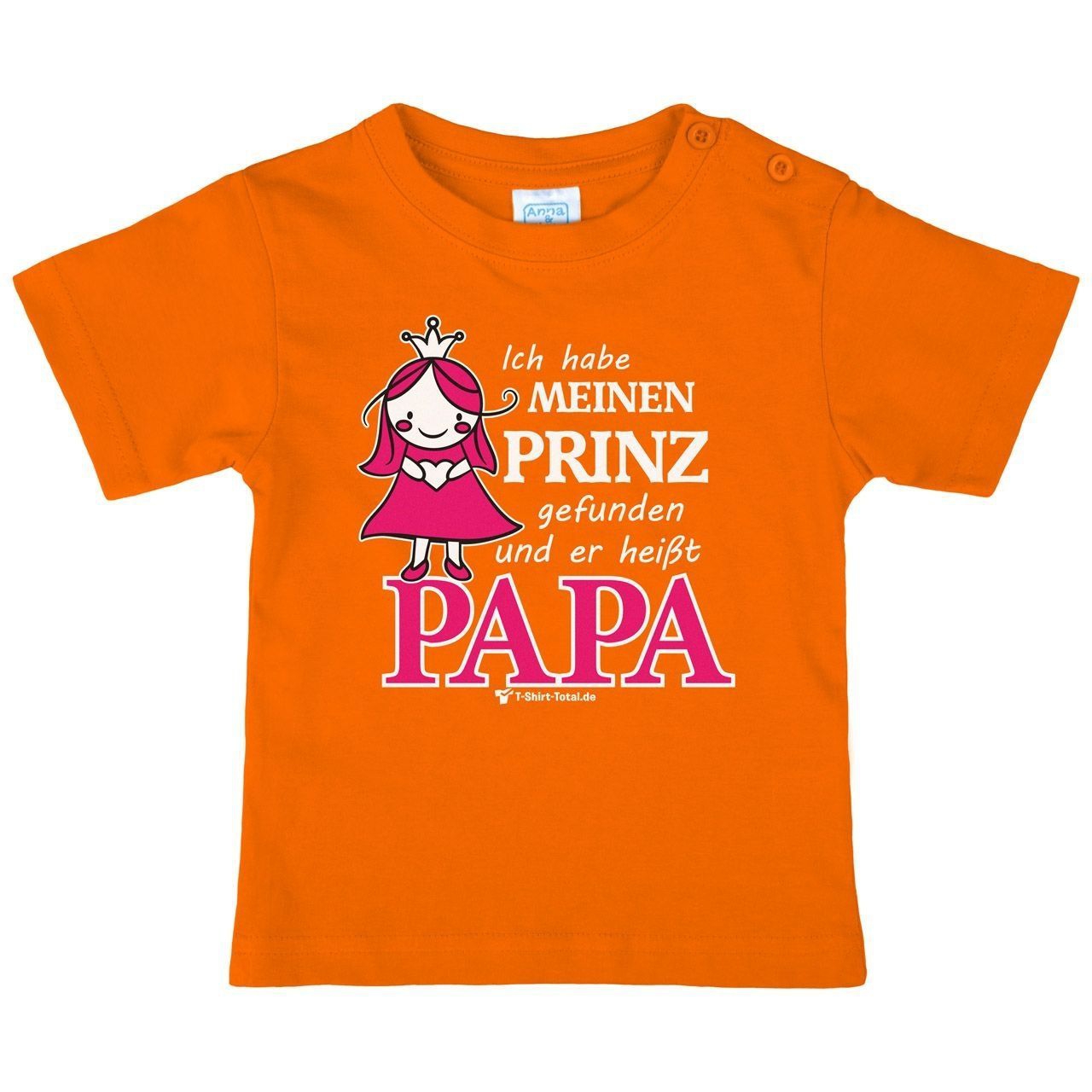 Prinz gefunden Kinder T-Shirt orange 104
