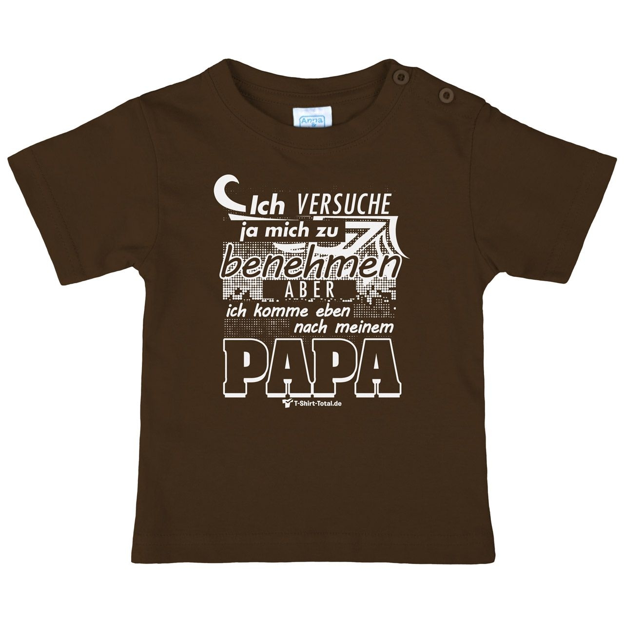 Komme nach Papa Kinder T-Shirt braun 92