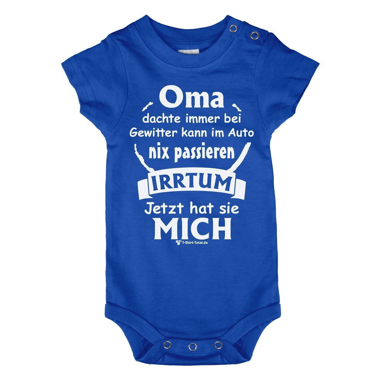 Oma dachte immer bei Gewitter Baby Body Kurzarm royal 56 / 62