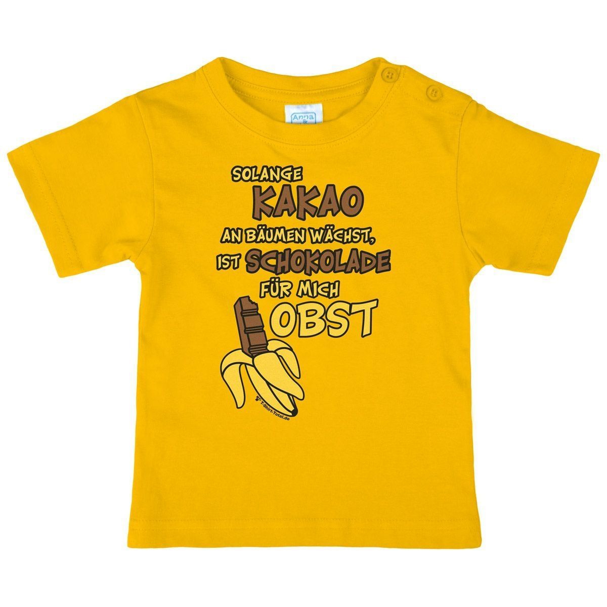 Schoko Obst Kinder T-Shirt gelb 104