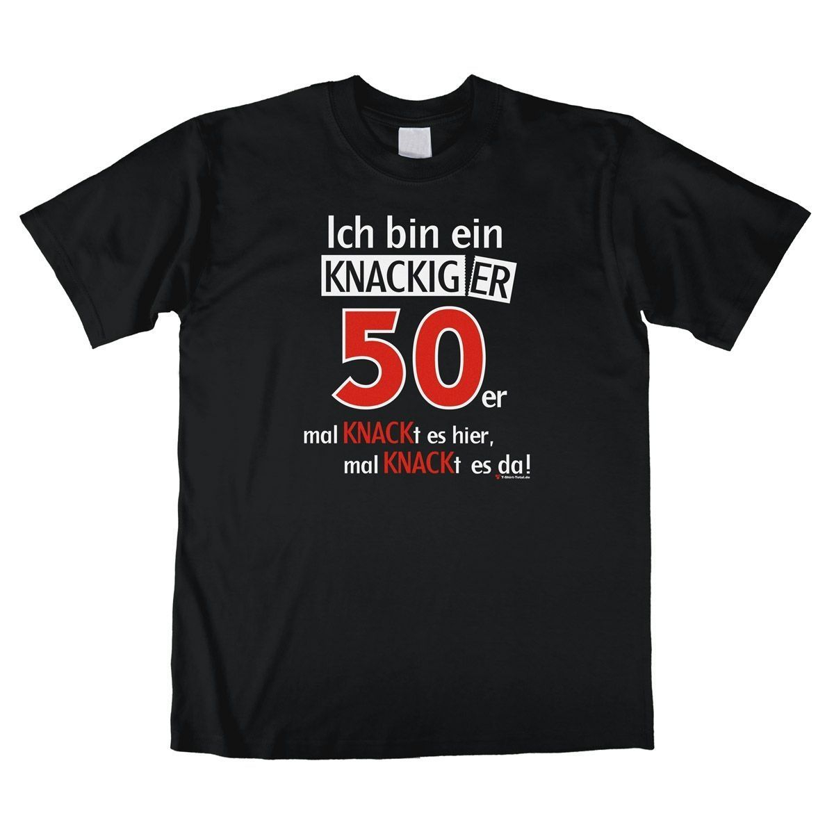 Knackiger 50er Unisex T-Shirt schwarz Extra Large