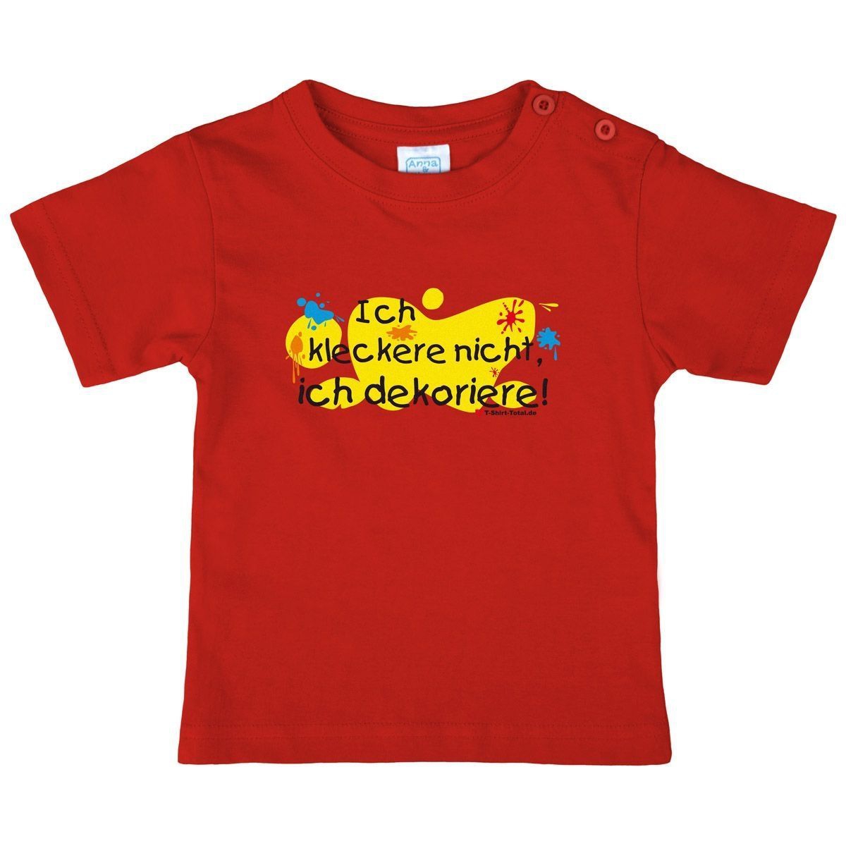 Kleckere nicht Kinder T-Shirt rot 80 / 86