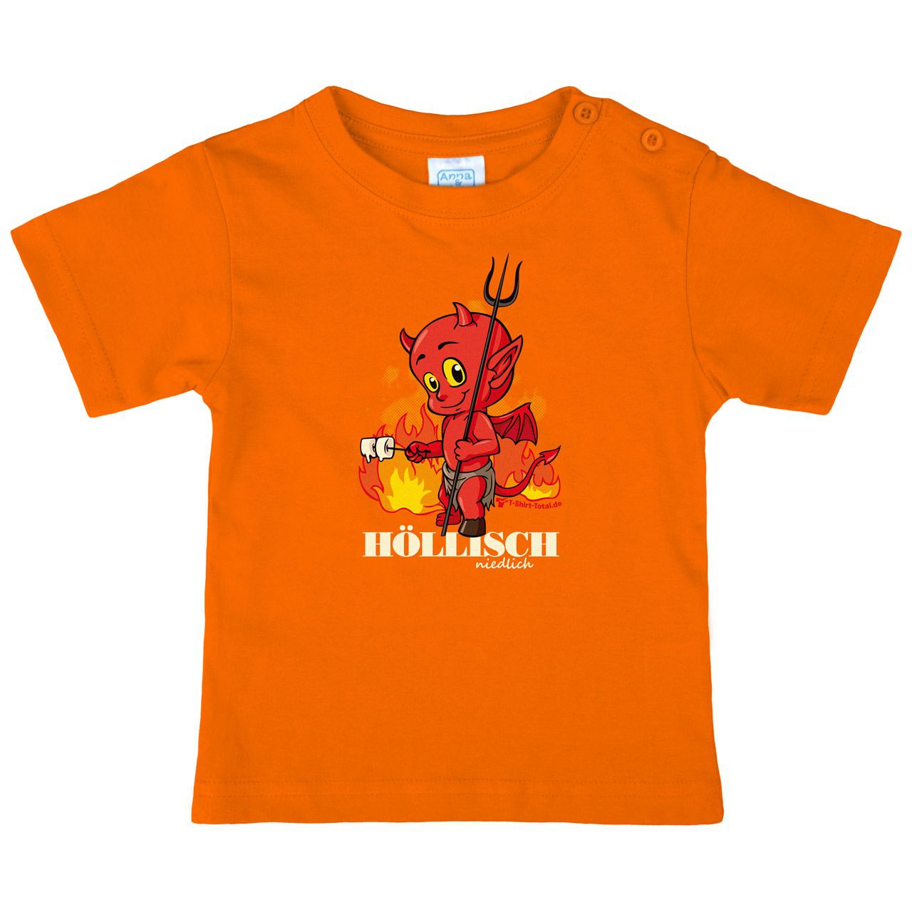 Höllisch niedlich Teufel Kinder T-Shirt orange 92