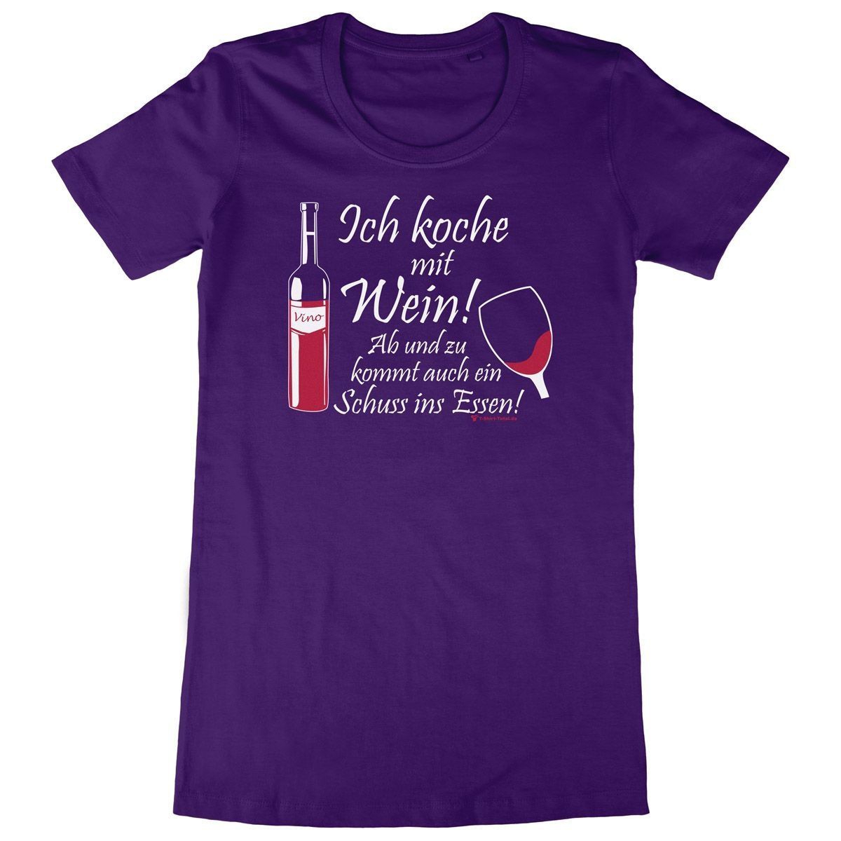 Koche mit Wein Woman Long Shirt lila Large