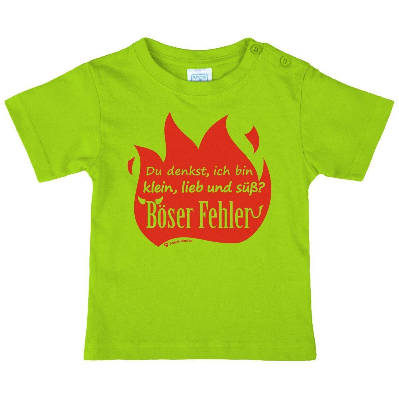 Böser Fehler Kinder T-Shirt hellgrün 80 / 86
