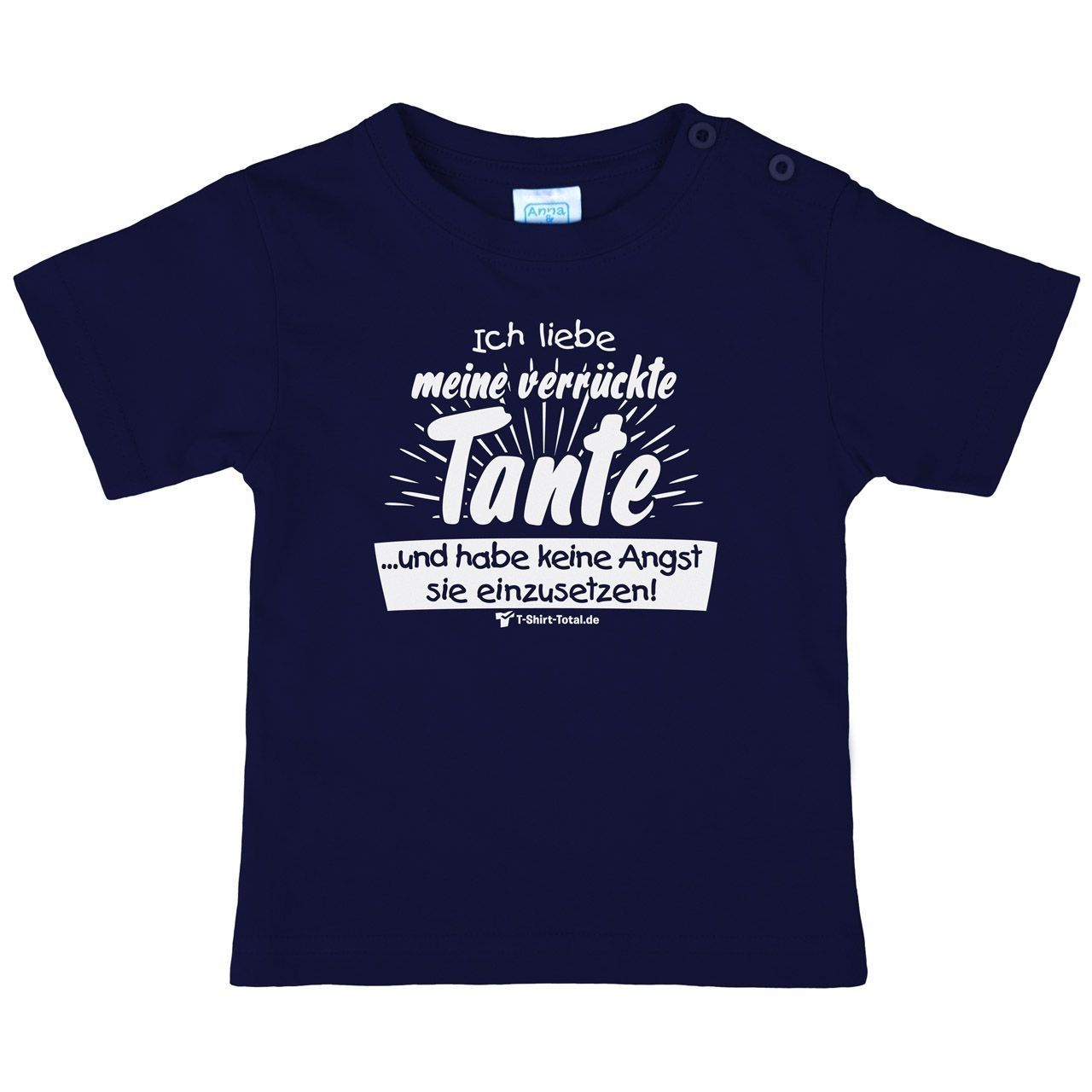 Verrückte Tante Kinder T-Shirt navy 146 / 152