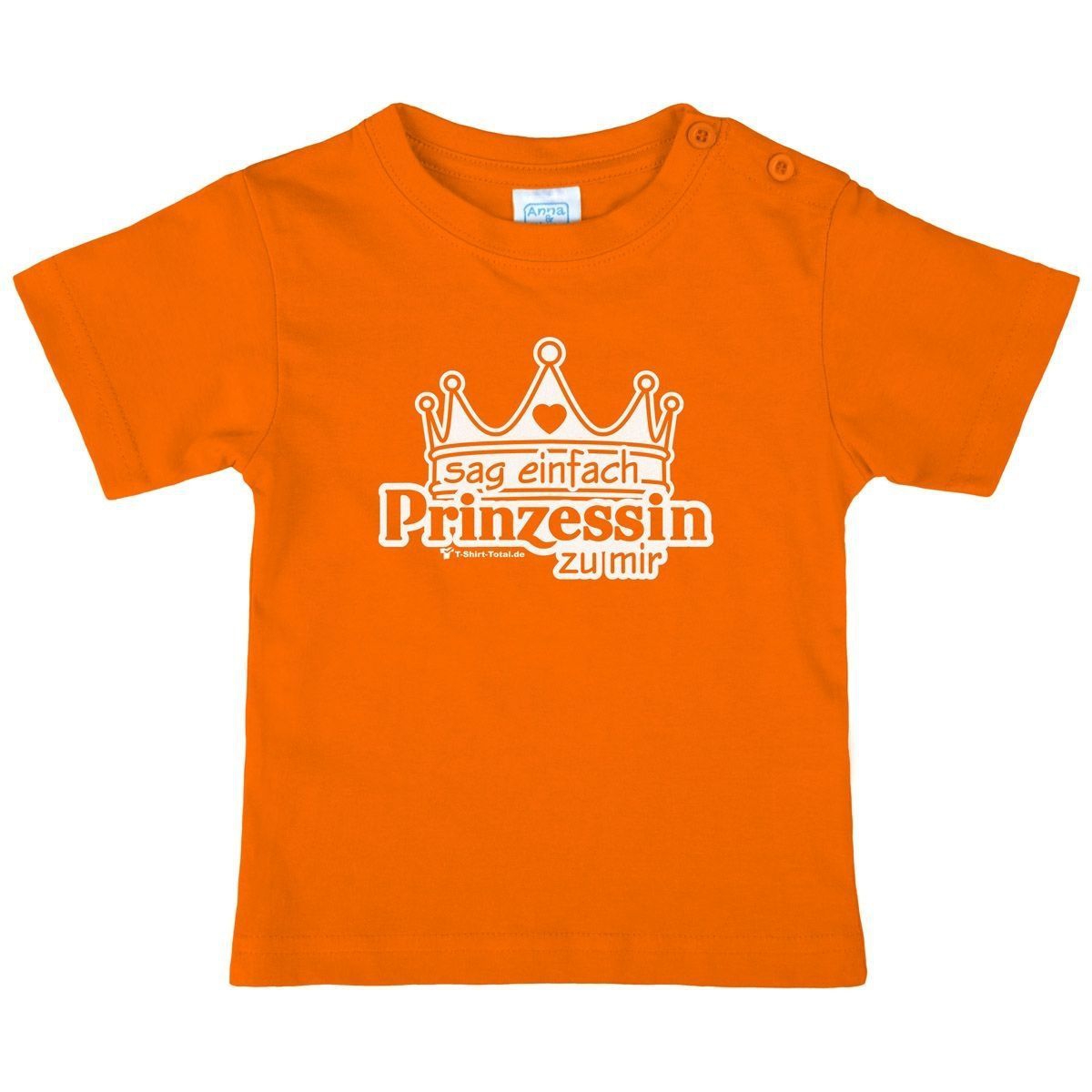 Einfach Prinzessin Kinder T-Shirt orange 80 / 86