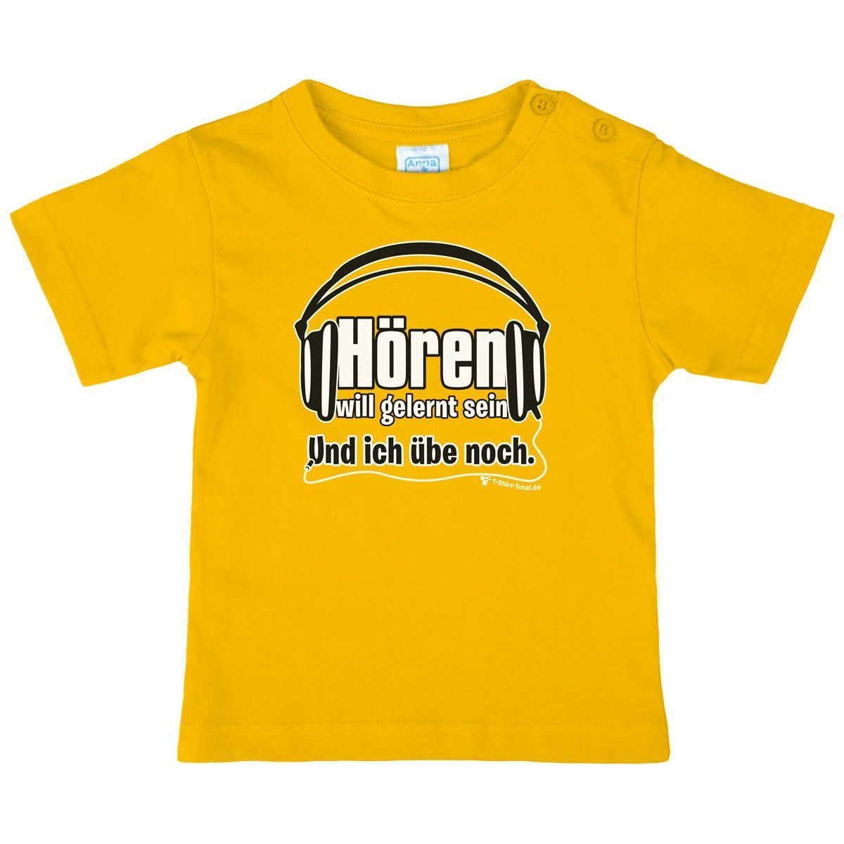 Hören will gelernt sein Kinder T-Shirt gelb 104
