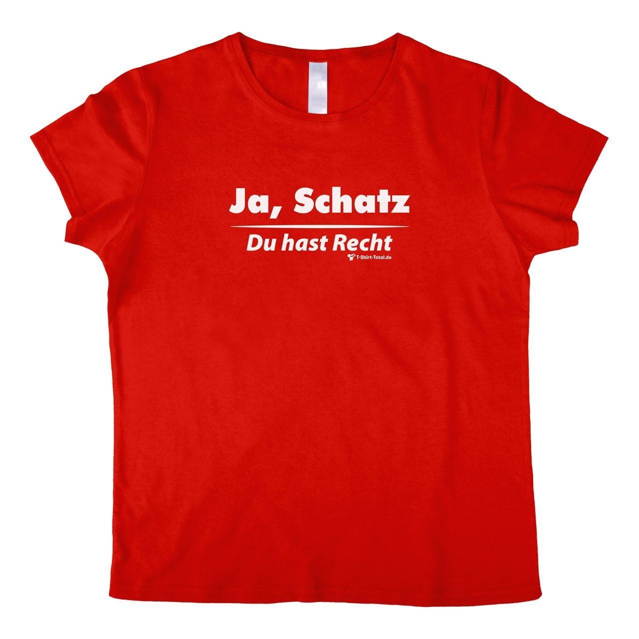 Ja Schatz Woman T-Shirt rot Small