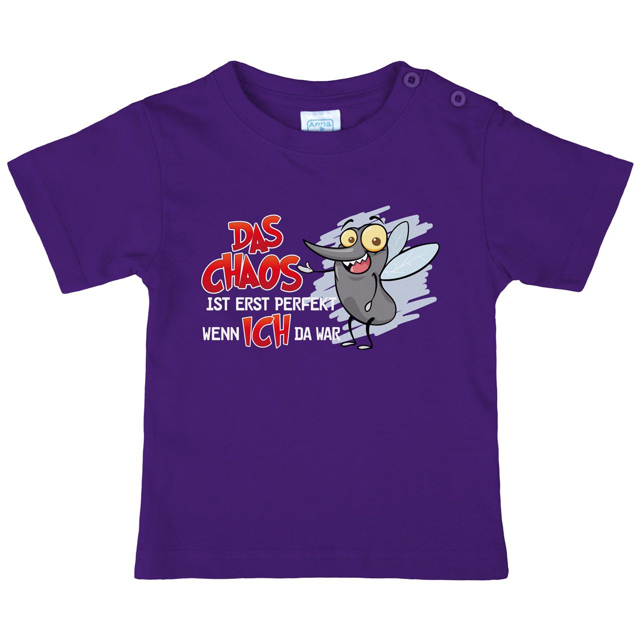 Das Chaos ist perfekt Kinder T-Shirt lila 80 / 86