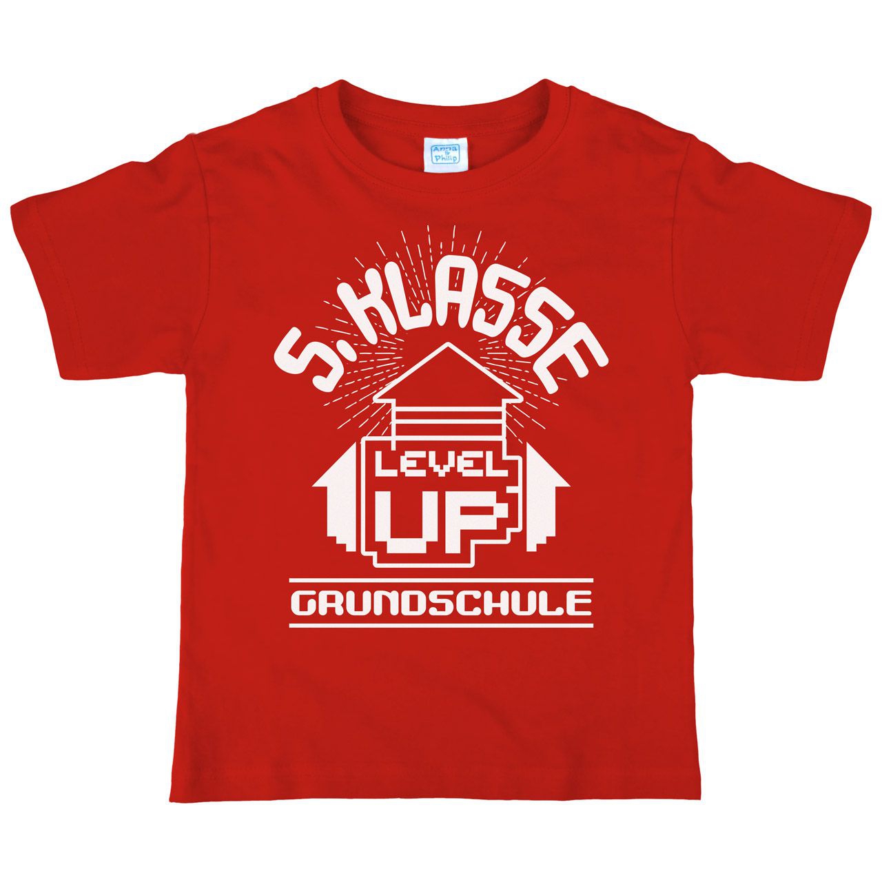 5.Klasse Level Up Kinder T-Shirt rot 146 / 152