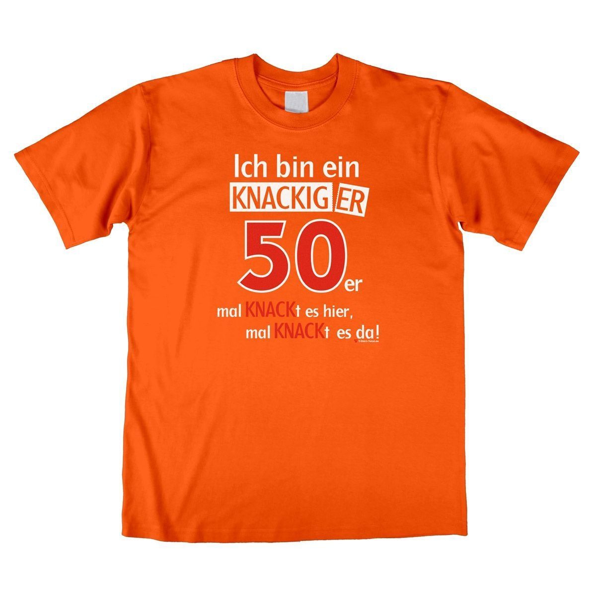 Knackiger 50er Unisex T-Shirt orange Large