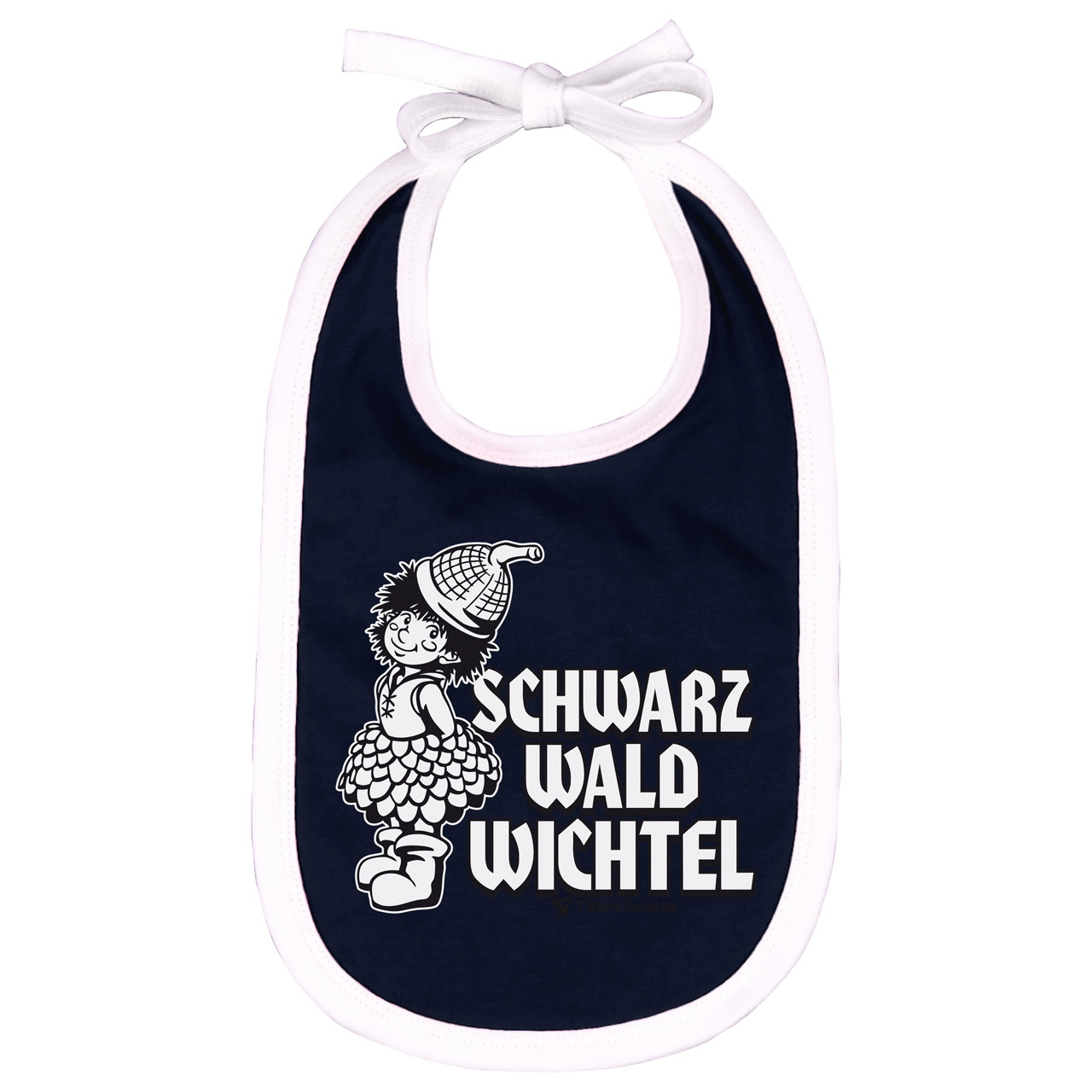 Schwarzwald Wichtel Lätzchen navy / weiß