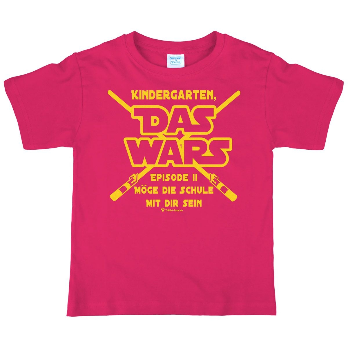 Das wars Kindergarten Kinder T-Shirt mit Namen pink 134 / 140