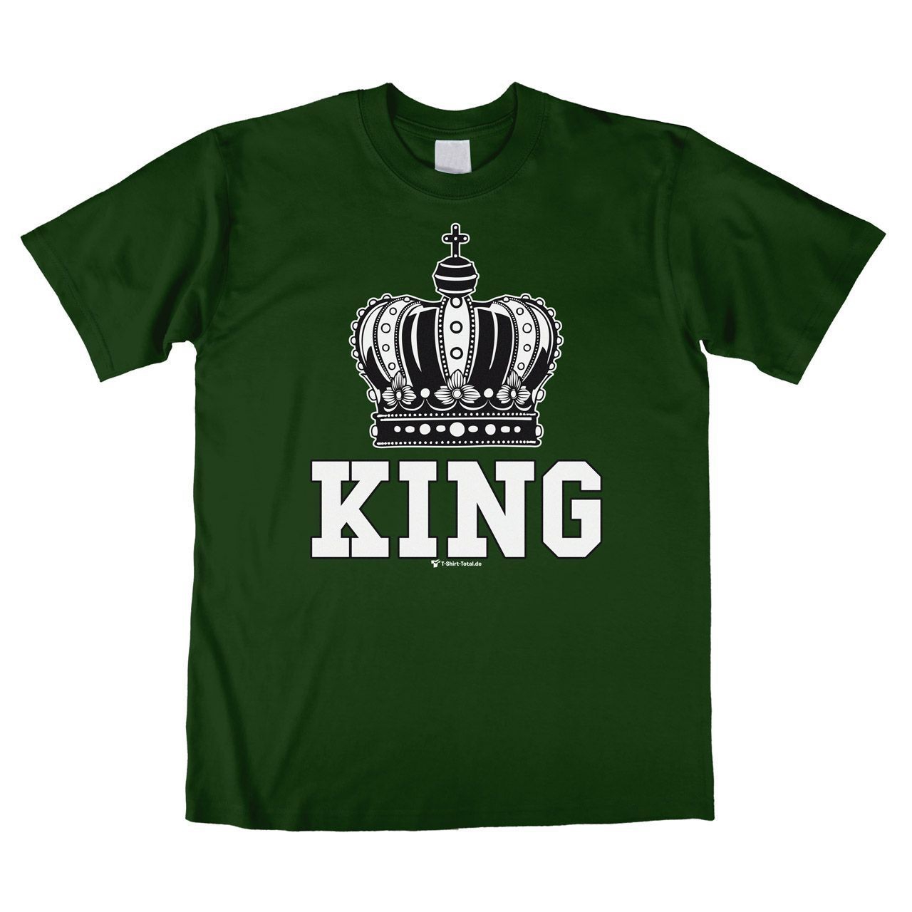 King Unisex T-Shirt dunkelgrün Large