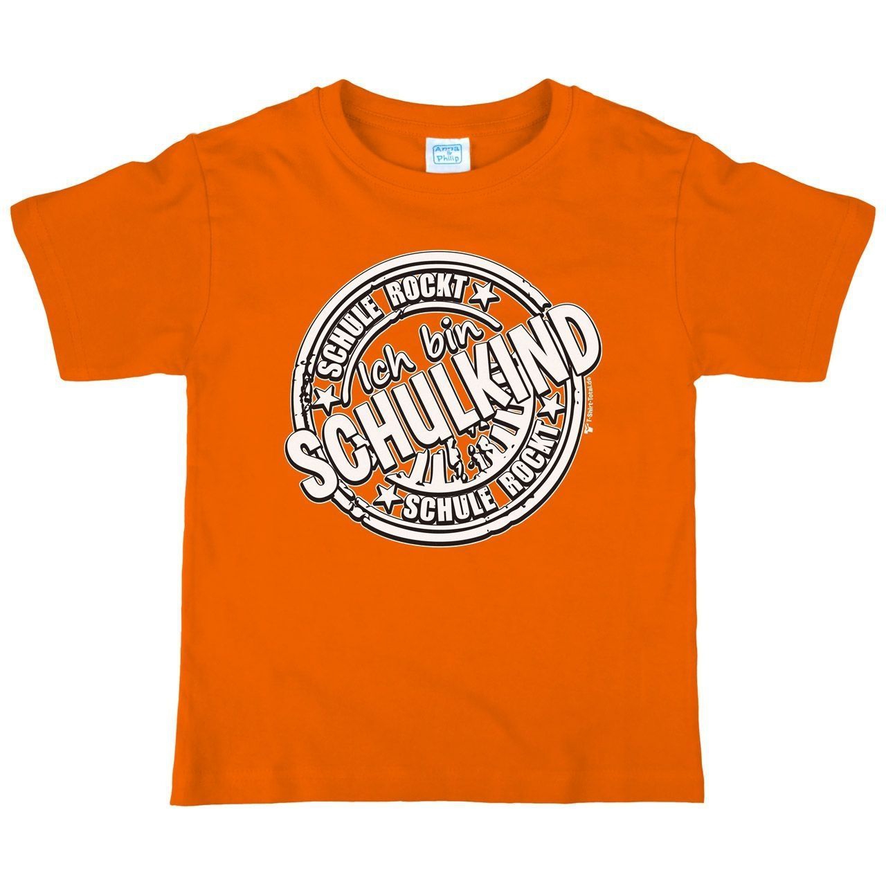 Schule rockt Kinder T-Shirt orange 122 / 128