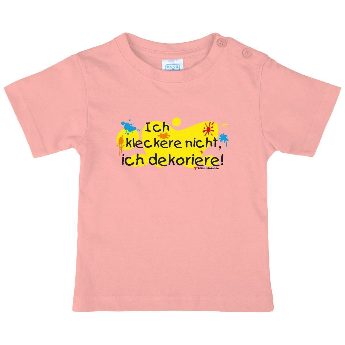 Kleckere nicht Kinder T-Shirt rosa 80 / 86