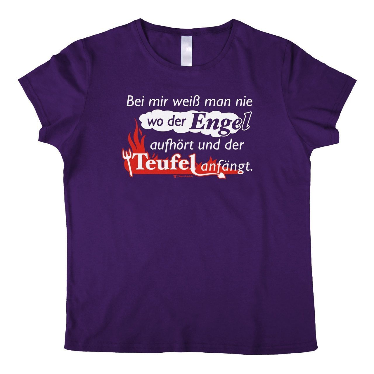 Engel Teufel Woman T-Shirt lila 2-Extra Large