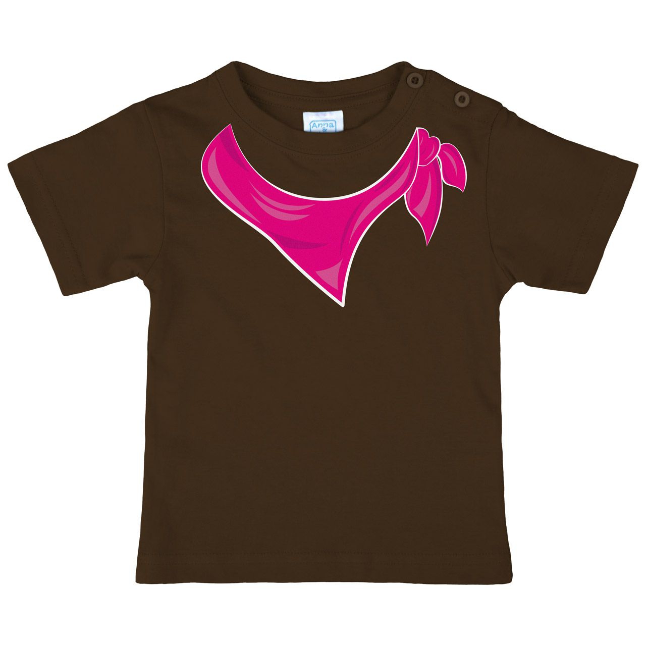 Halstuch pink Mädchen Kinder T-Shirt braun 68 / 74