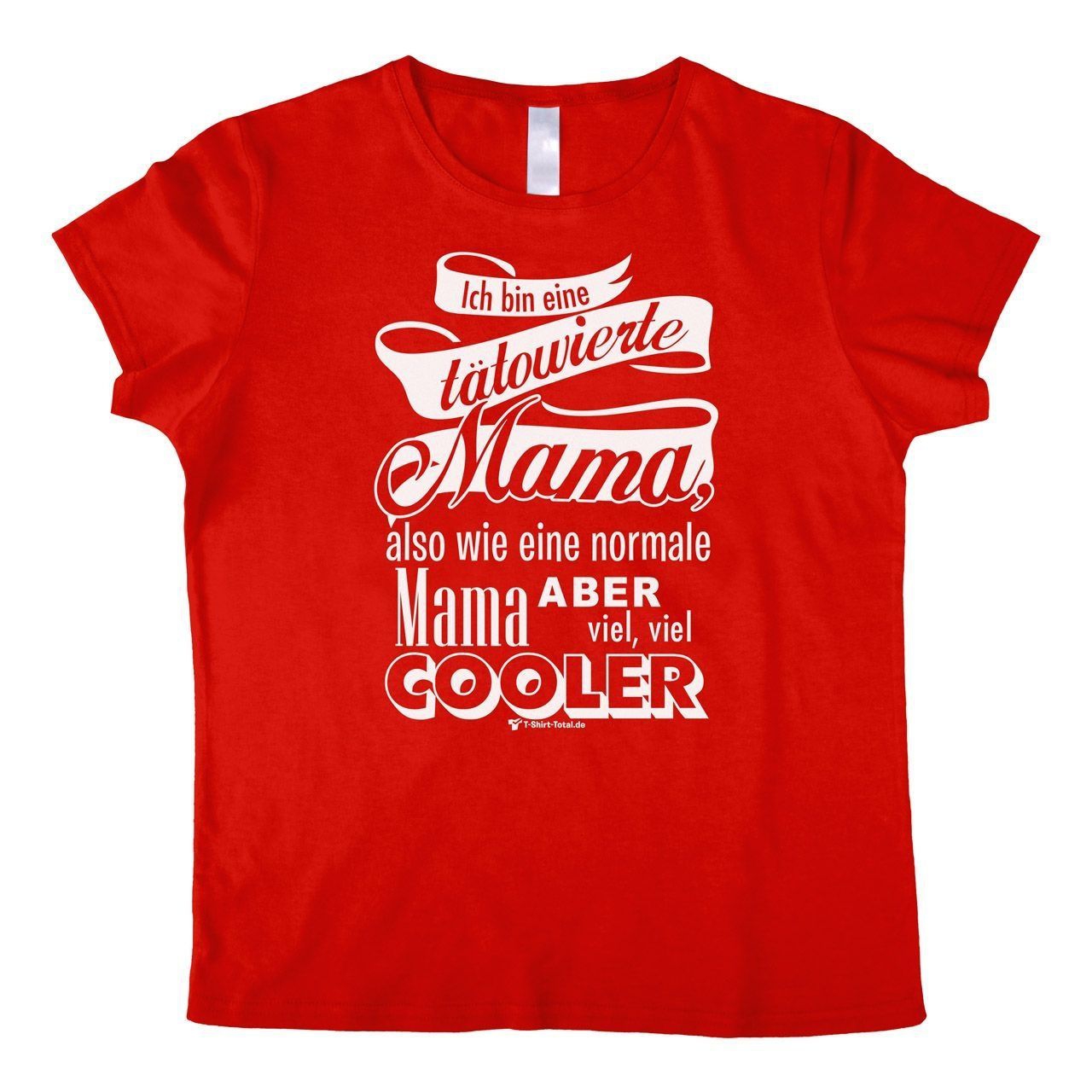 Tätowierte Mama Woman T-Shirt rot Small