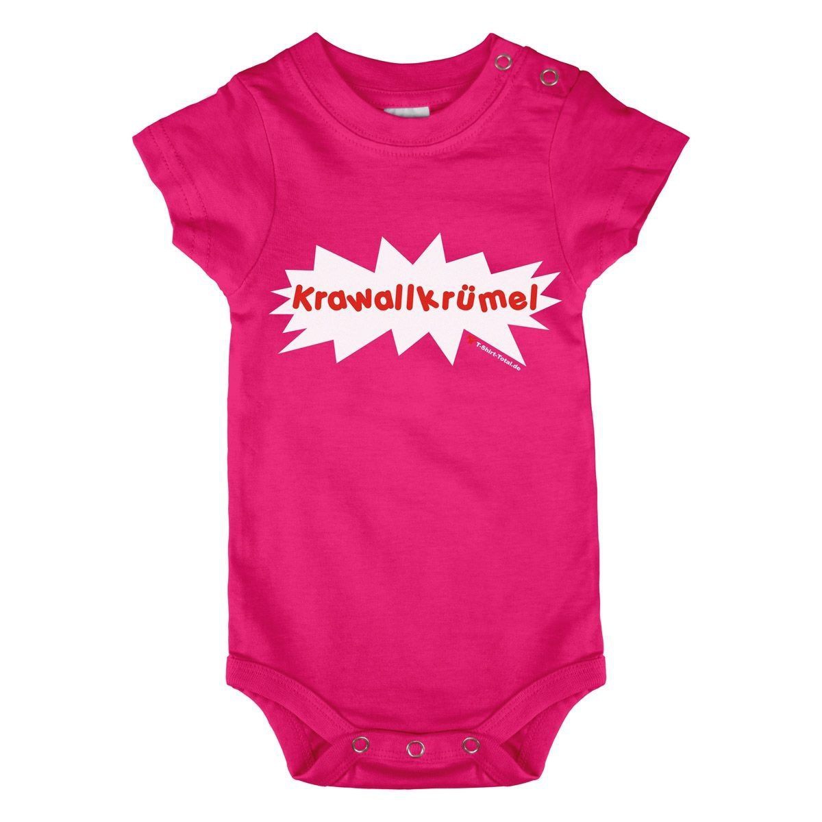Krawallkrümel Baby Body Kurzarm pink 68 / 74