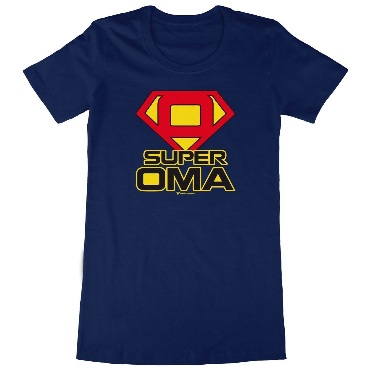 Super Oma Woman Long Shirt navy Small