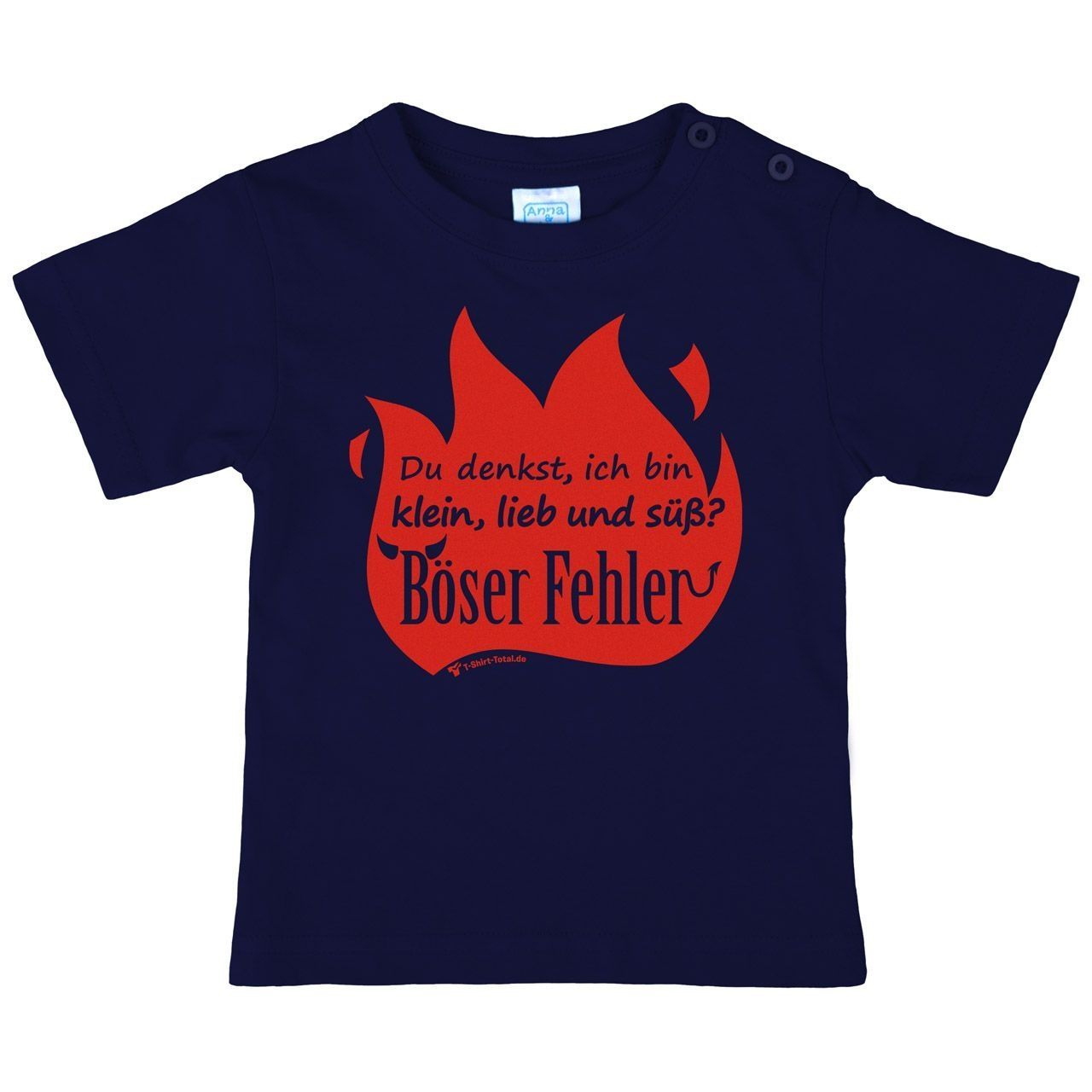 Böser Fehler Kinder T-Shirt navy 68 / 74