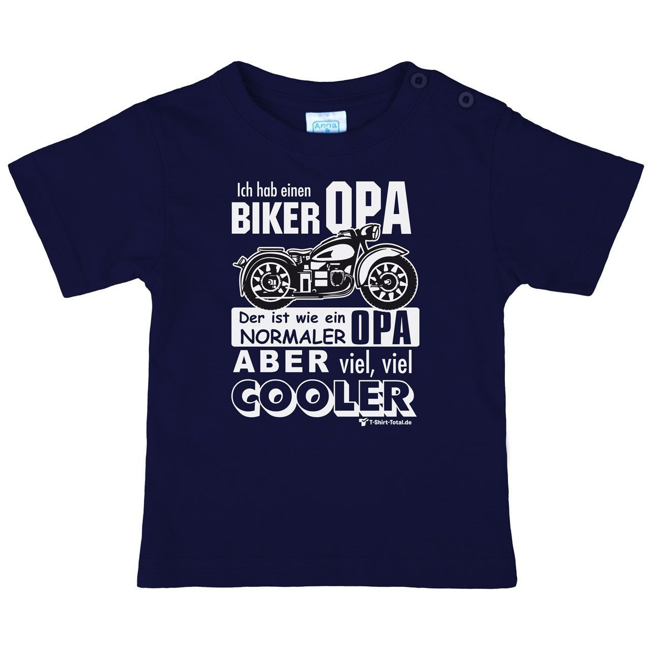 Biker Opa Kinder T-Shirt navy 104