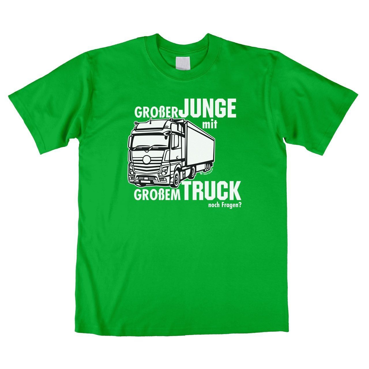 Großer Junge mit großem Truck Unisex T-Shirt grün Extra Large