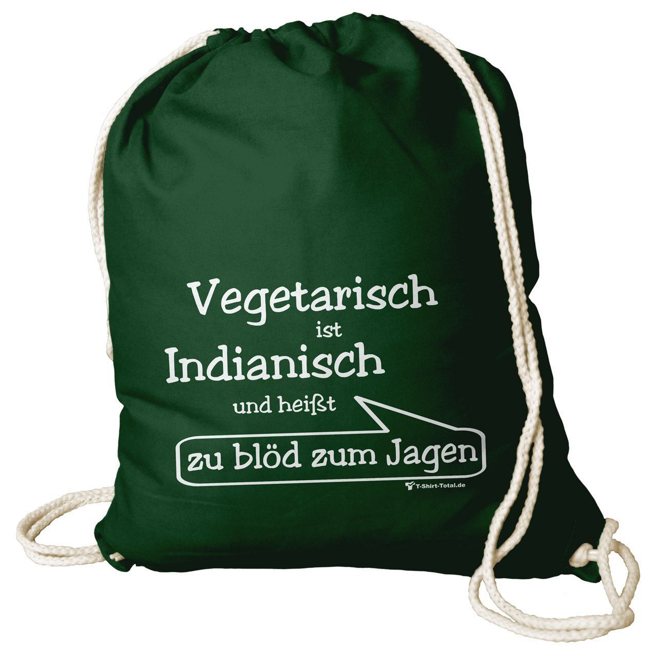 Vegetarisch Rucksack Beutel dunkelgrün