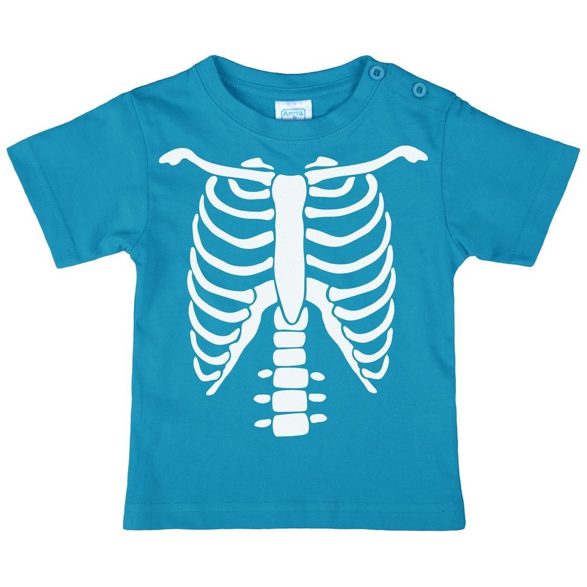 Skelett Kinder T-Shirt türkis 92