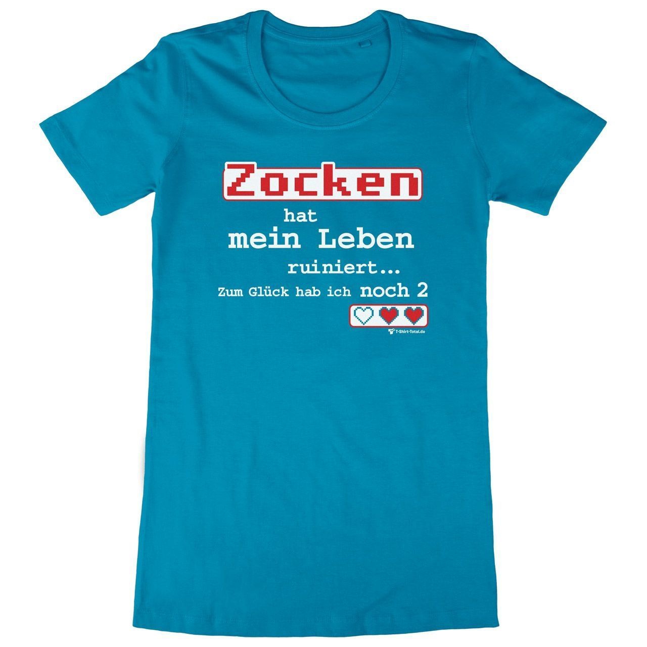 Zocken ruiniert Woman Long Shirt türkis Extra Large