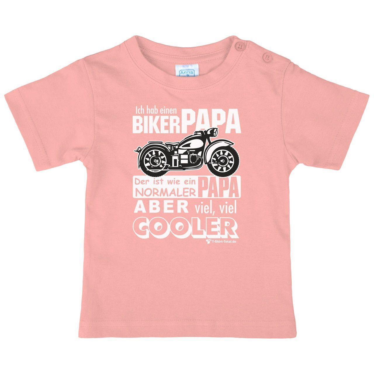 Biker Papa Kinder T-Shirt rosa 80 / 86