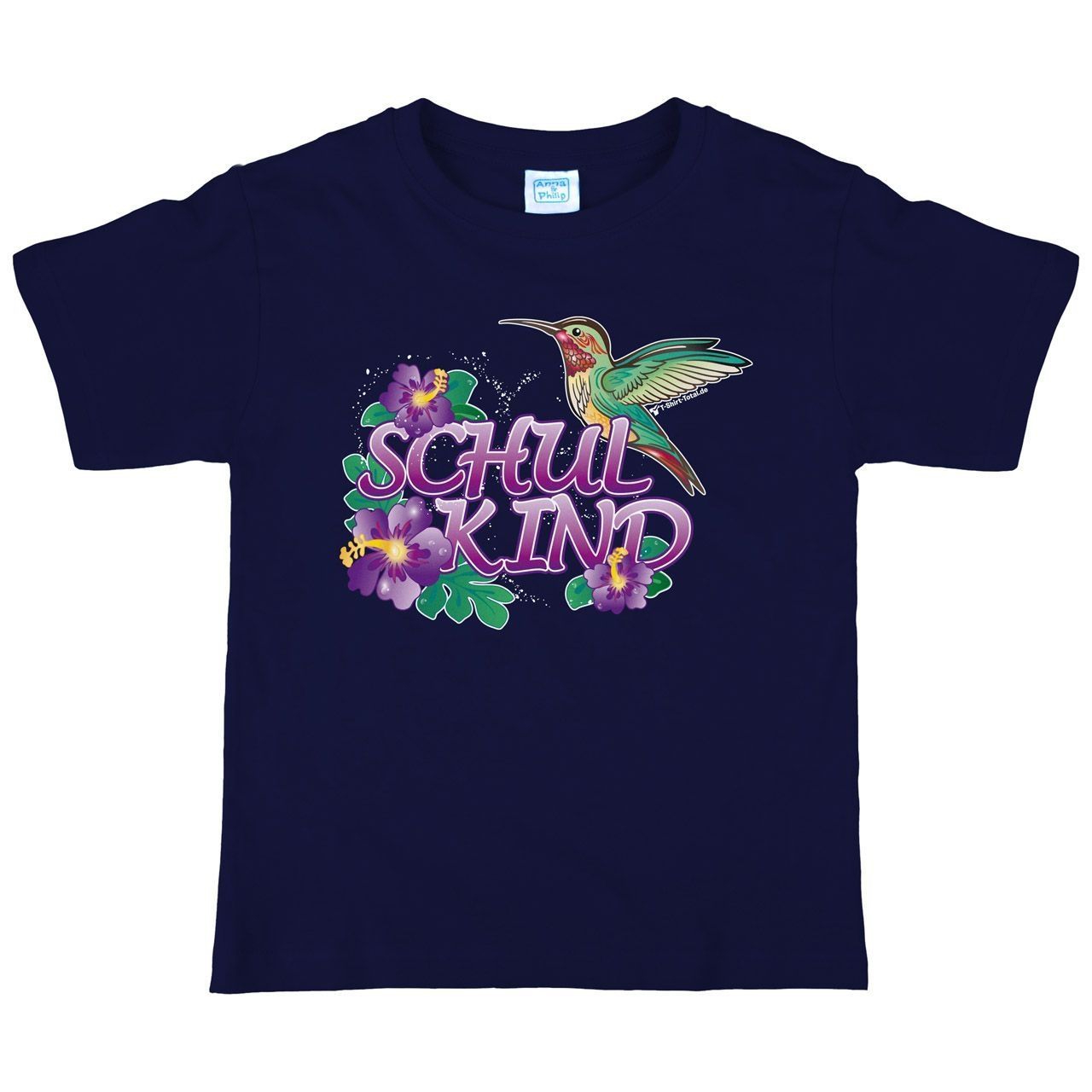 Schulkind Kolibri Kinder T-Shirt navy 122 / 128