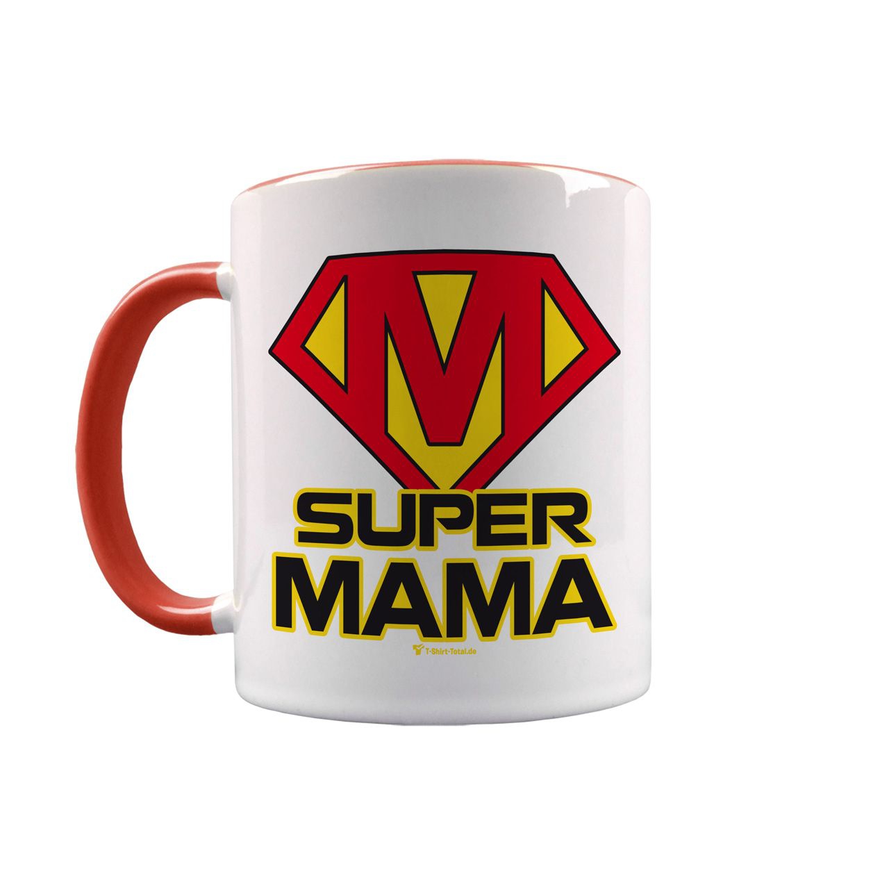 Super Mama Tasse rot / weiß