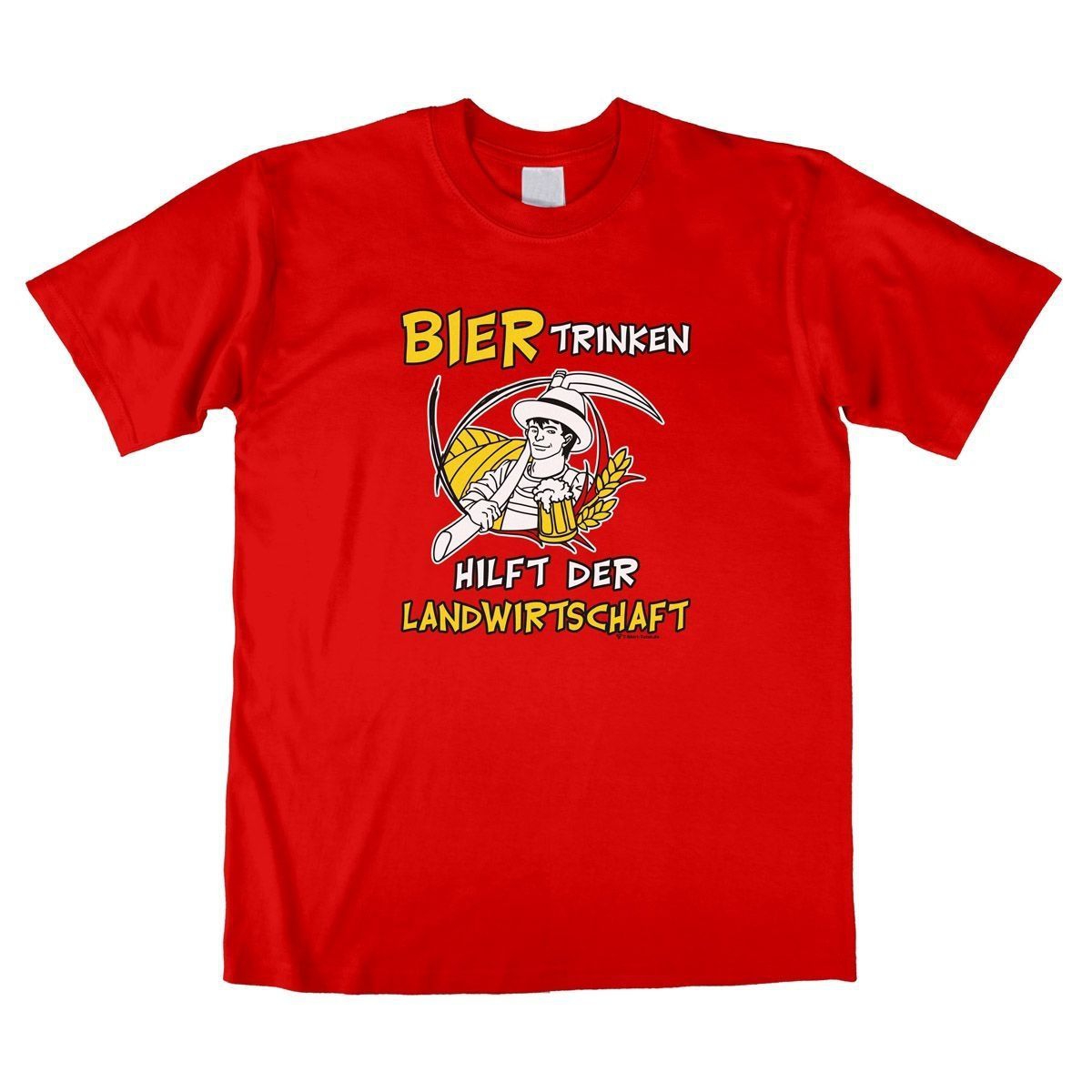 Bier hilft Unisex T-Shirt rot Extra Large