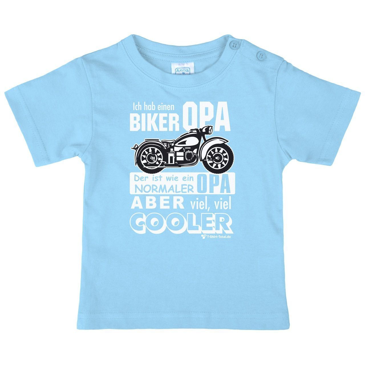 Biker Opa Kinder T-Shirt hellblau 104