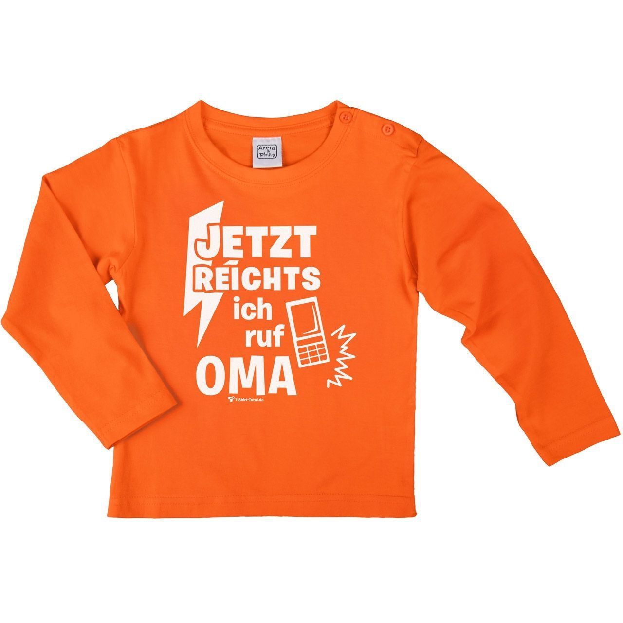 Ruf Oma Kinder Langarm Shirt orange 56 / 62