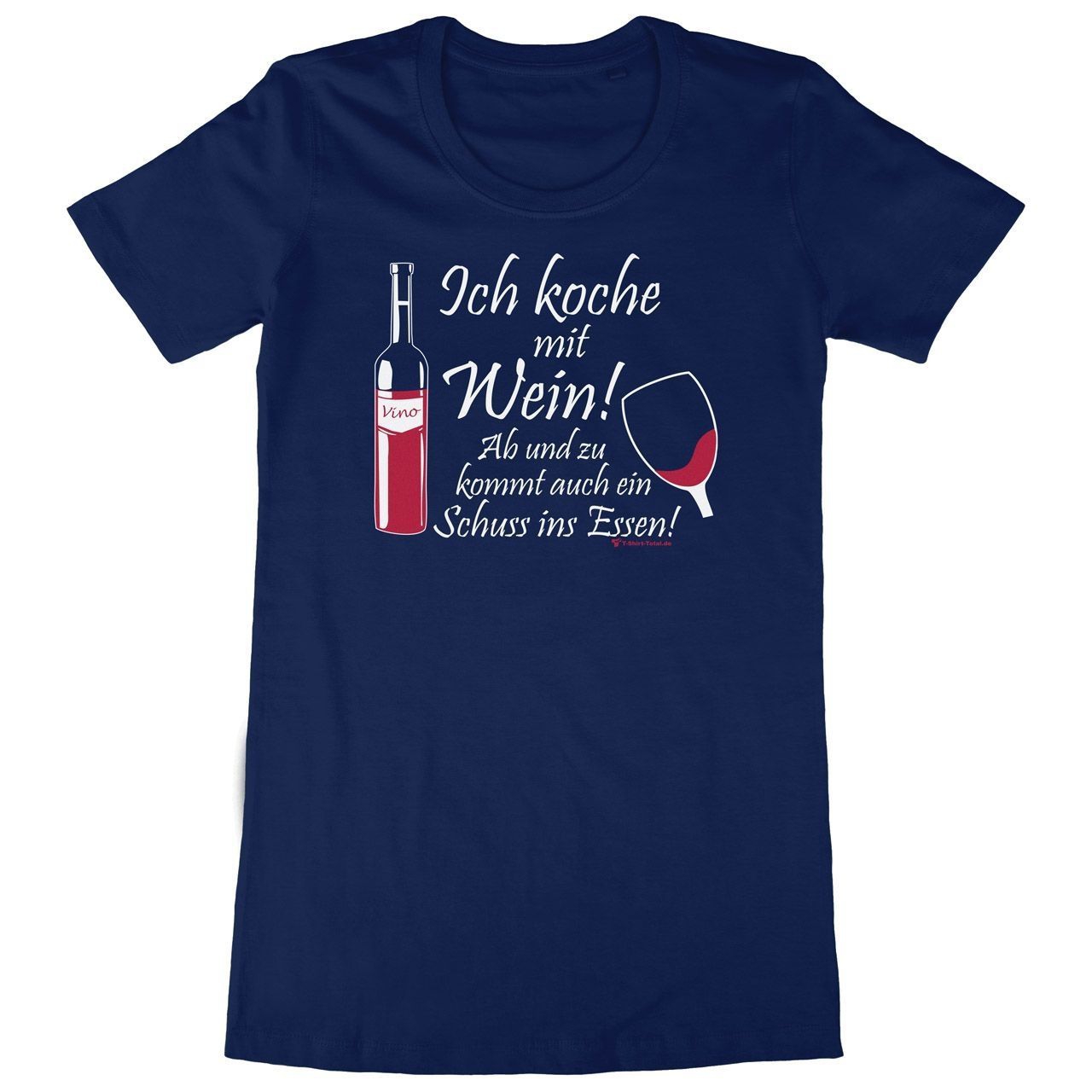 Koche mit Wein Woman Long Shirt navy Small
